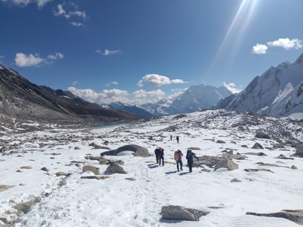 Moving toward Larkya La Pass