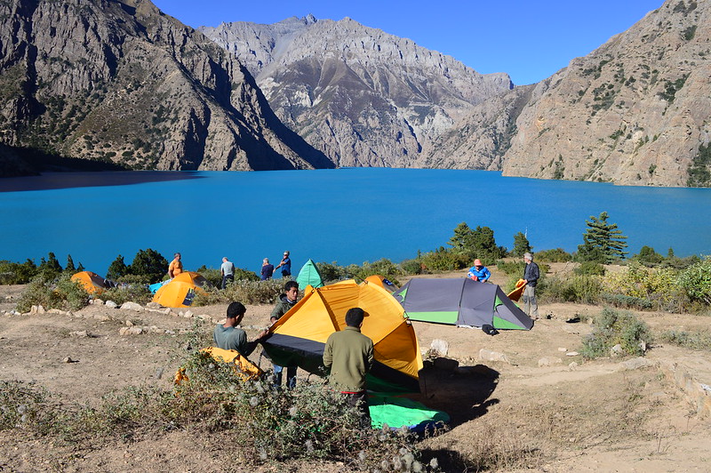 Camping at She Phoksundo Lake, Upper Dolpo Trek